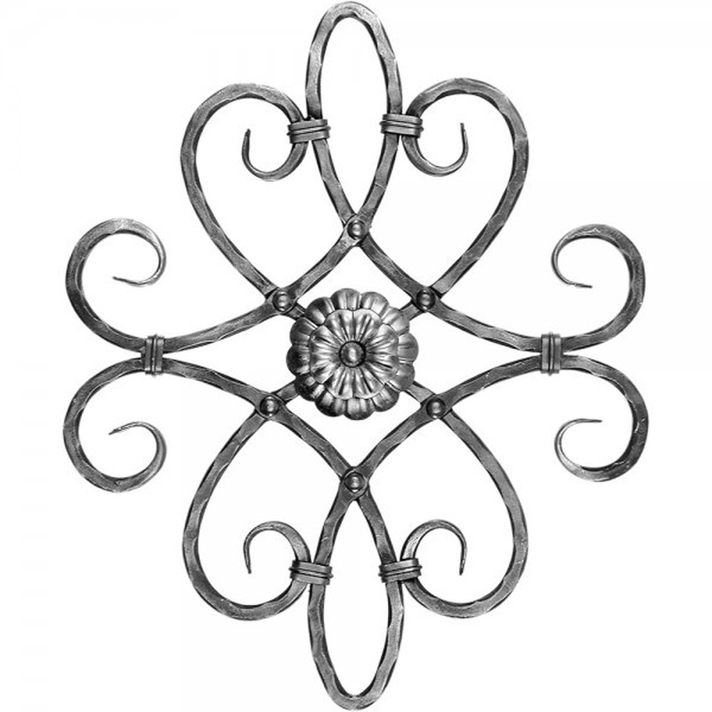 Panel Unit - Height 520 x Length 430mm Hammered - 12mm Square Bar