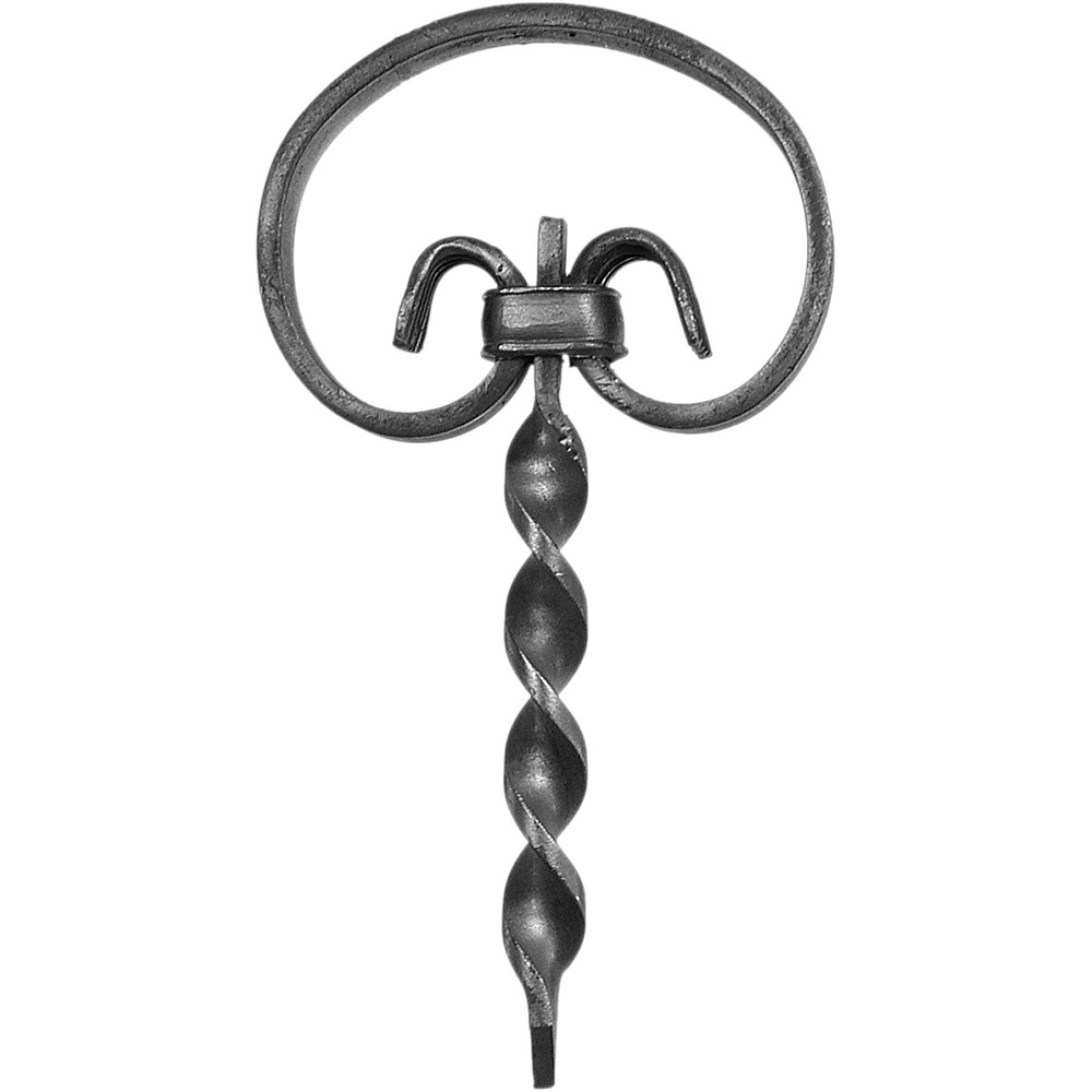 Decorative Scroll - H 250 x L 130mm Smooth - 20 x 6mm Flat Bar