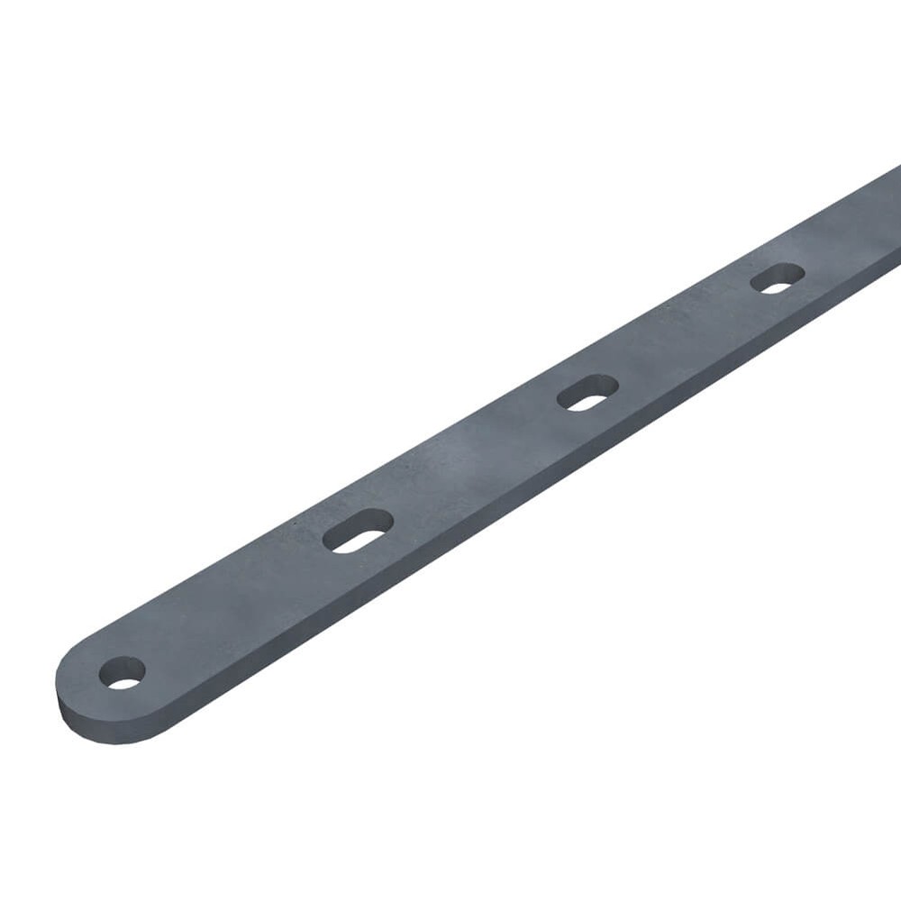 Rounded End Flat Holed Bar- 40x10x2134mm 14mm x 27mm slots on 112mm centres