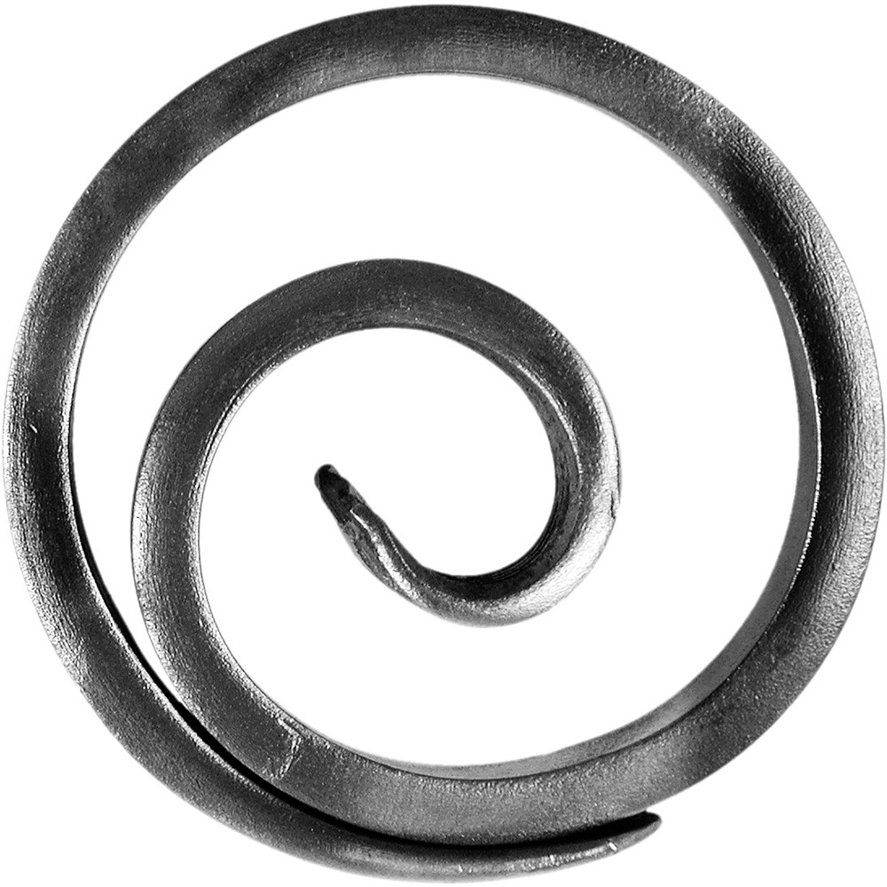 Circle With Fishtail End - Height 100mm Smooth - 20 x 8mm Flat Bar