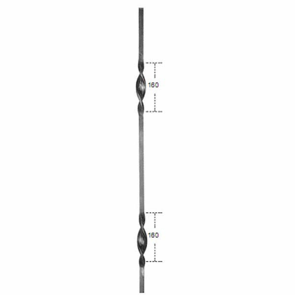 Decorative Bars - Height 950mm Smooth - 12mm Square Bar