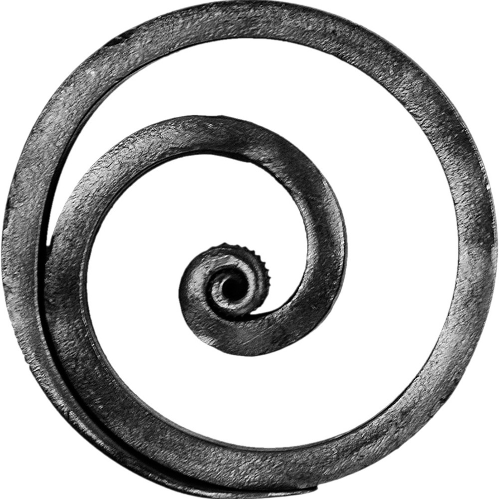 Circle With Fishtail End - Height 100mm Smooth - 16 x 8mm Flat Bar