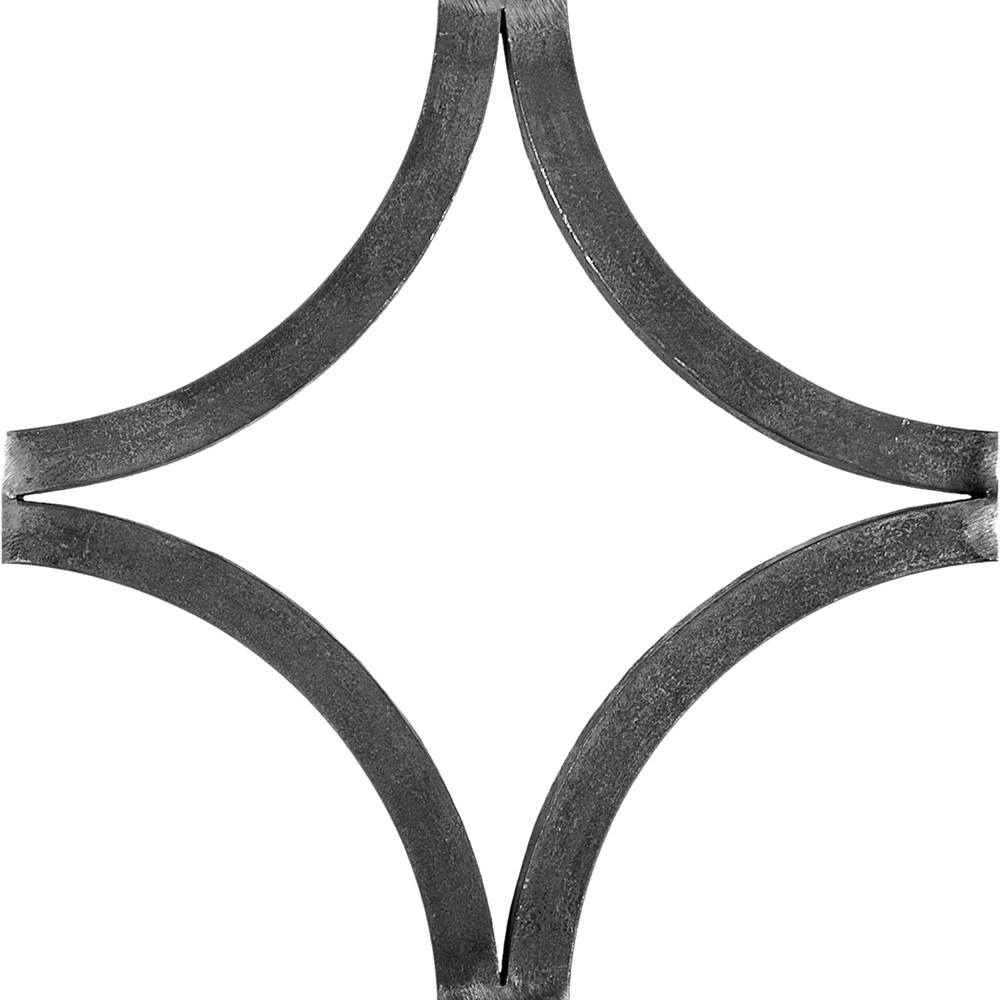 Decorative Scroll - H 100 x L 100mm Smooth - 12mm Square Bar