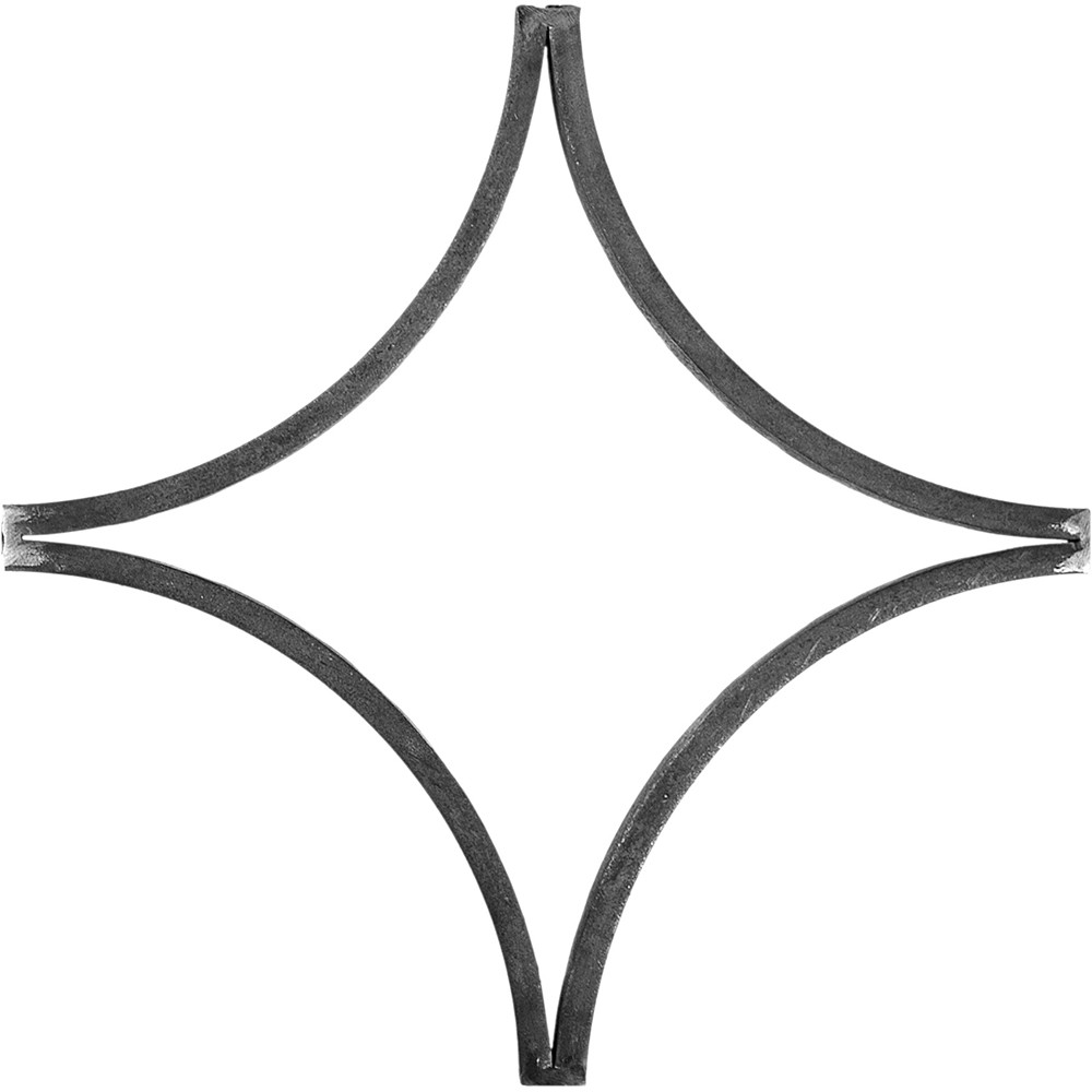 Decorative Scroll - H 100 x L 100mm Smooth - 12 x 6mm Flat Bar