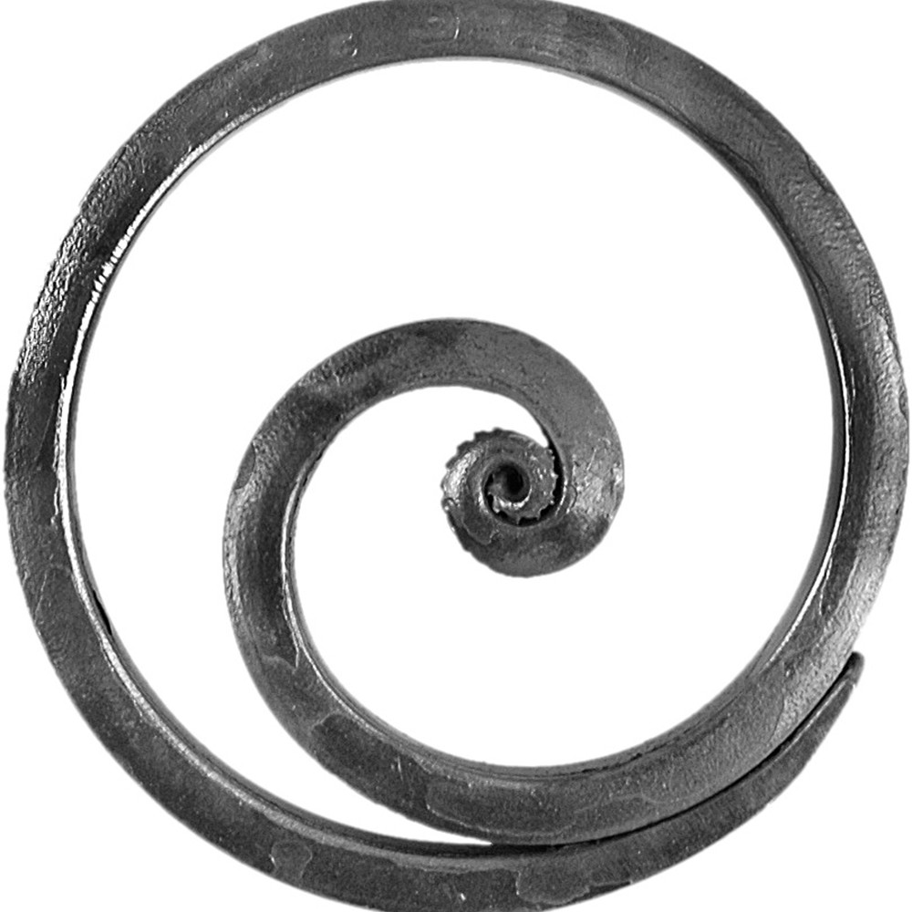 Circle With Fishtail End - Height 120mm Smooth - 16 x 8mm Flat Bar