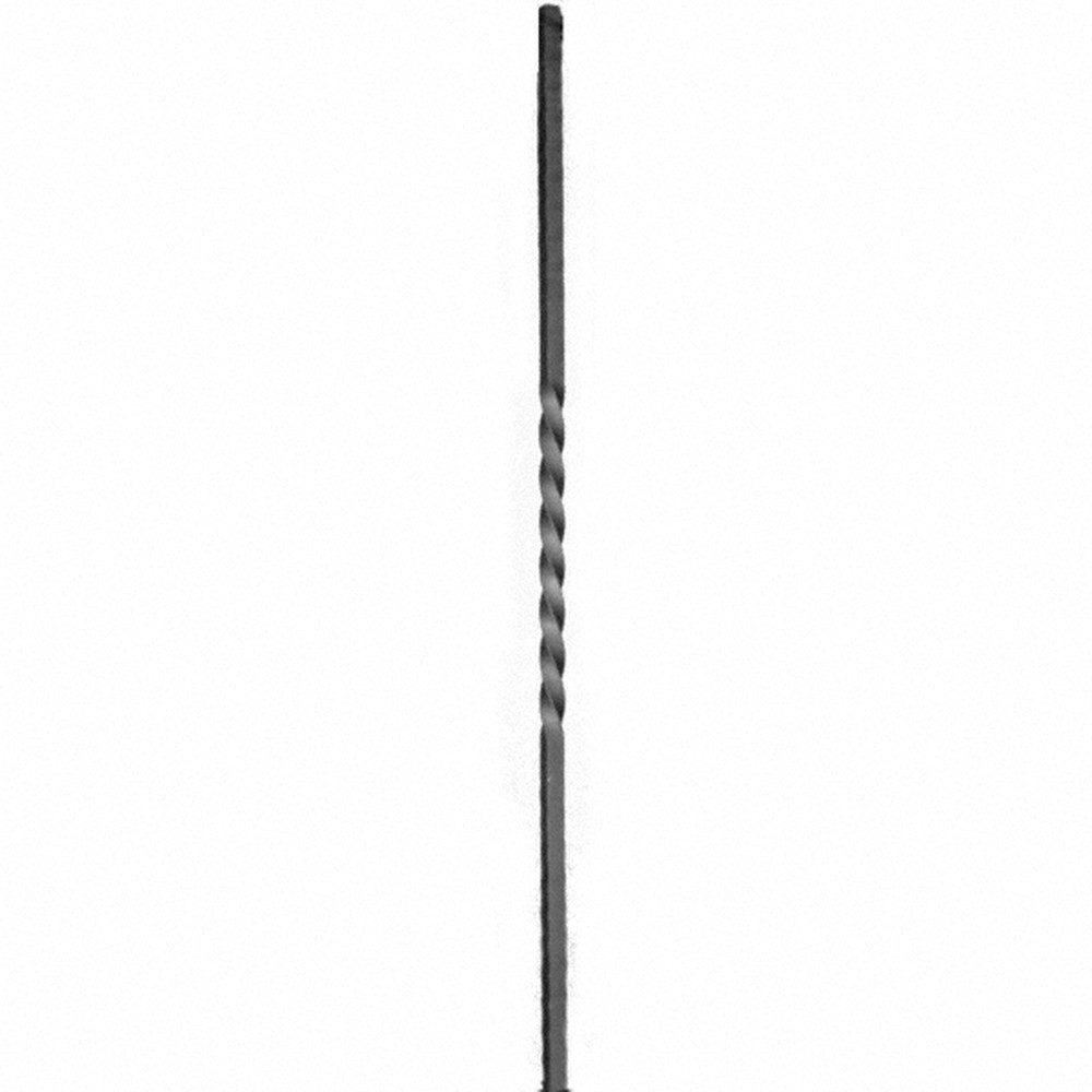 Forged Newel Post Twisted - H 1100mm 20mm Textured Square Bar