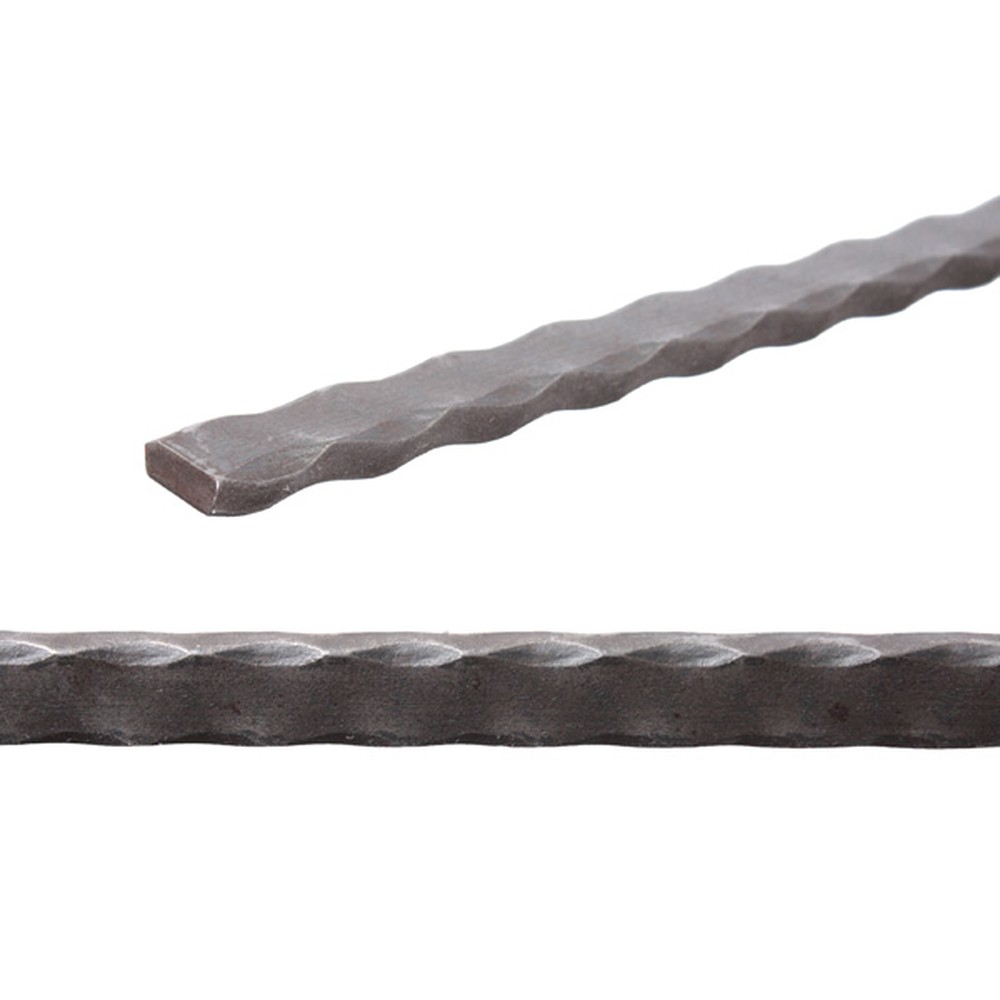 Handrail 40 x 8mm Flat Bar - L 3000mm Hammered