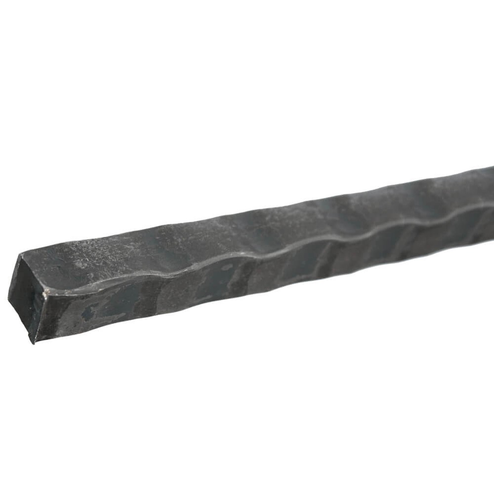 Hammered Square Bar Hammered on 4 Sides 3000 x 20mm