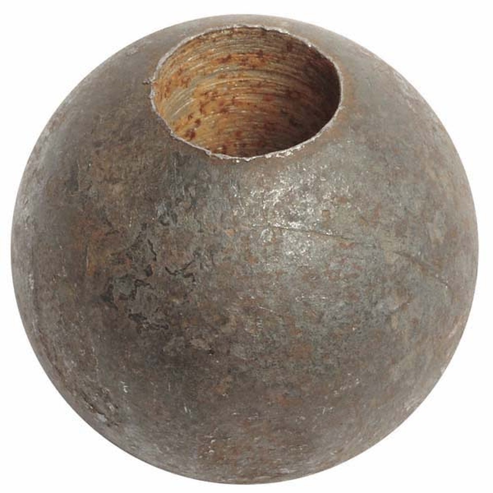 Holed Smooth Sphere - Diameter 35mm Drilled Through To Fit 12mm Round Bar
