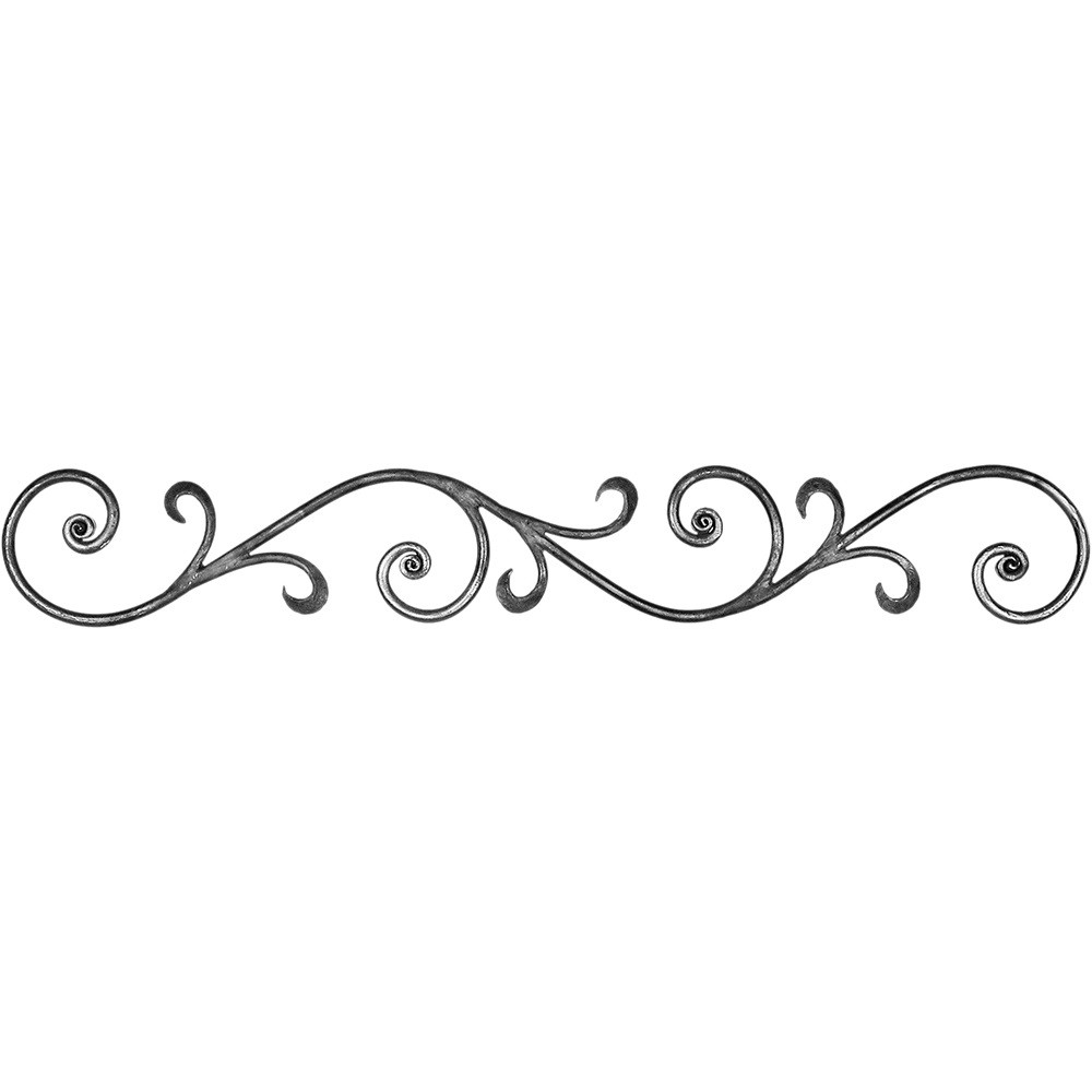 Scroll Panel - Height 900 x Length 130mm Smooth - 12mm Round Bar