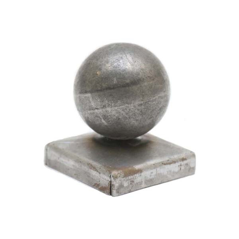 Post Cap - 50mm Diameter Hollow Sphere 50mm Square Base