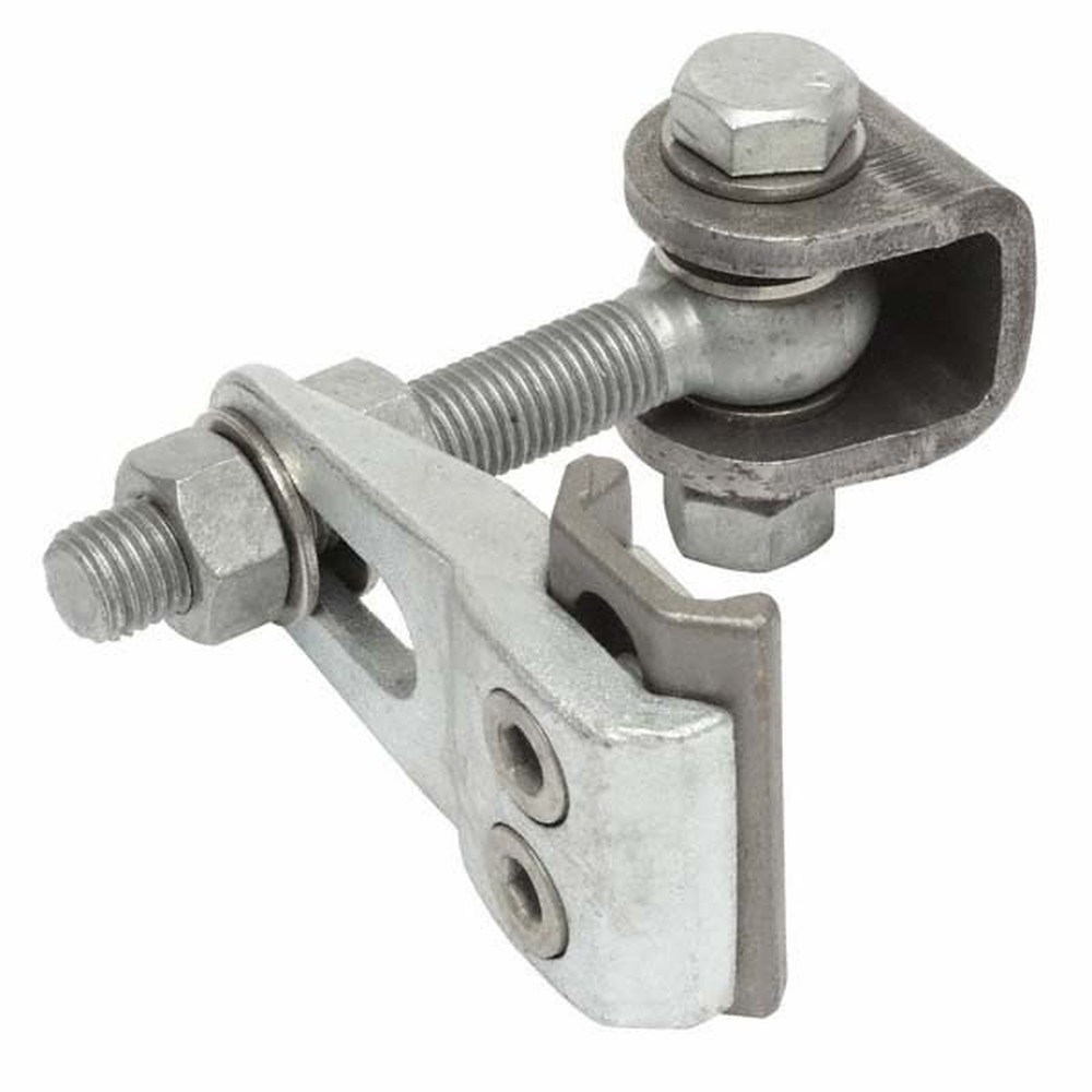 Full 4 Way Adjustable M12 Hinge with Galvanised Eyebolt & Grip