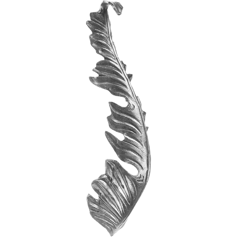 Hand Forged Leaf - H 350 x W 75mm 4mm Thick