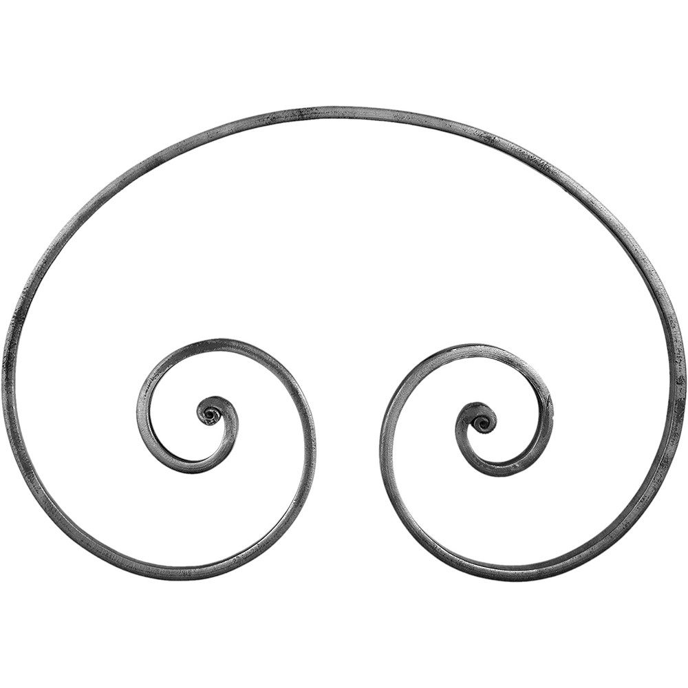 C Scroll Height 430 x Length 290mm Smooth - 16 x 8mm Flat Bar