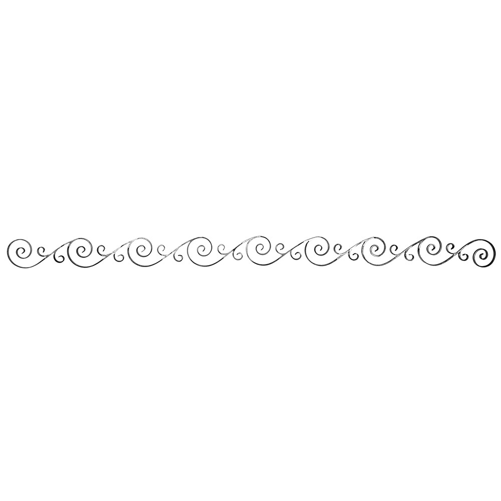 Decorative Scroll - H 150 x L 2450mm Smooth - 14 x 7mm Flat Bar