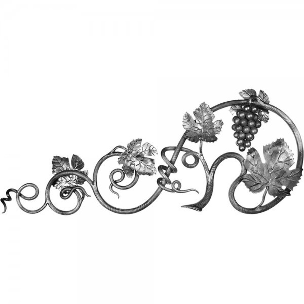 Gate Top - Height 260 x Length 640mm L/H Hammered - 16mm Round Bar