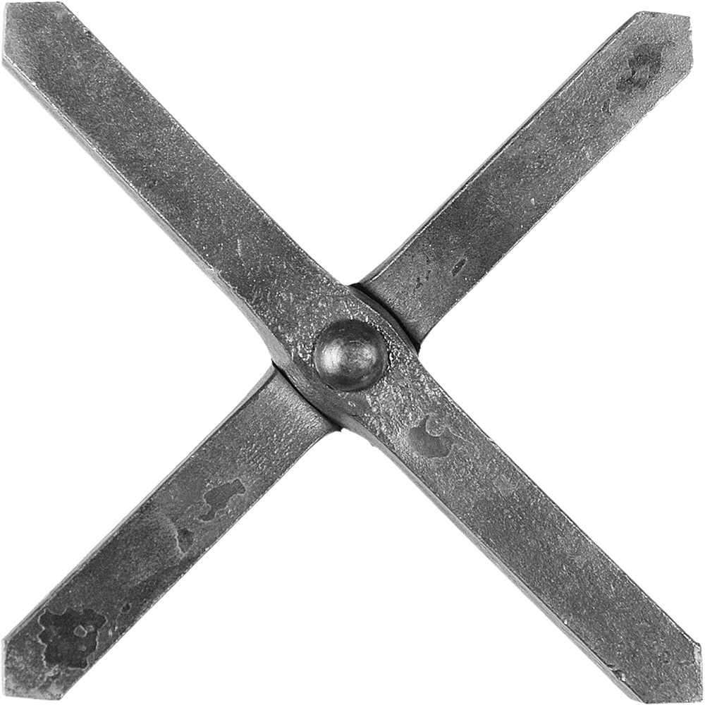 X Scroll - Height 100 x Length 100mm Smooth - 12mm Square Bar - riveted