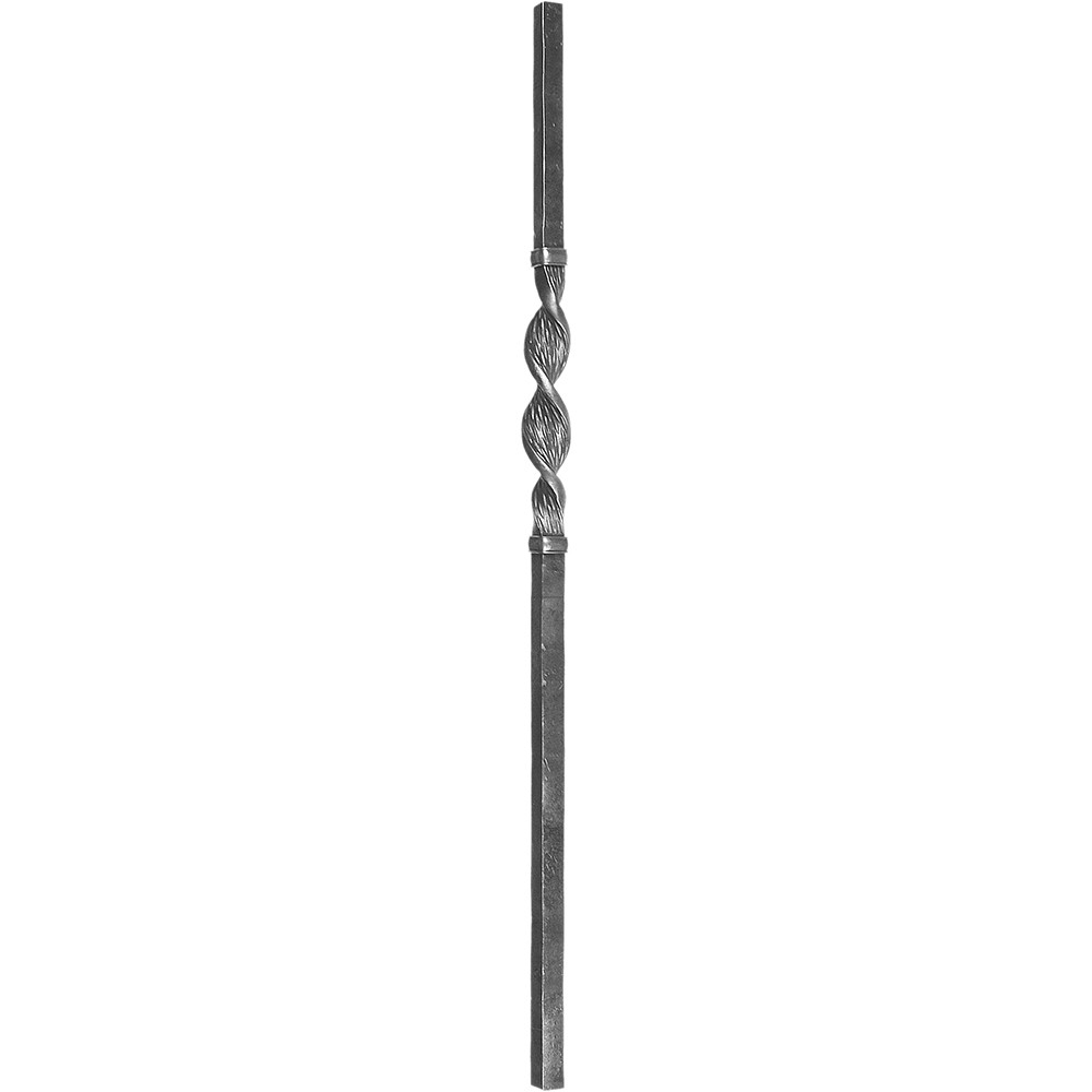 Twisted Bar Height 1200mm - Single Twist Smooth - 30mm Square Bar