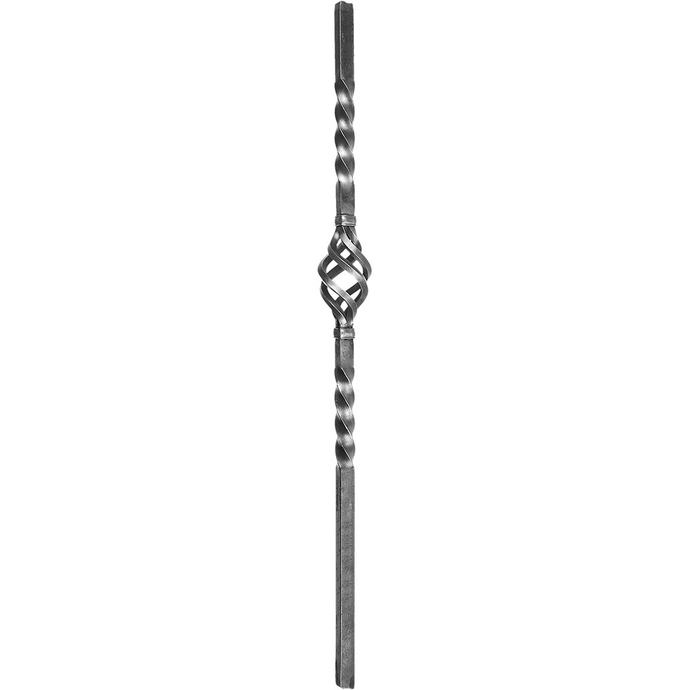 Single Basket Double Twist Smooth Square Bar 1200 x 25mm