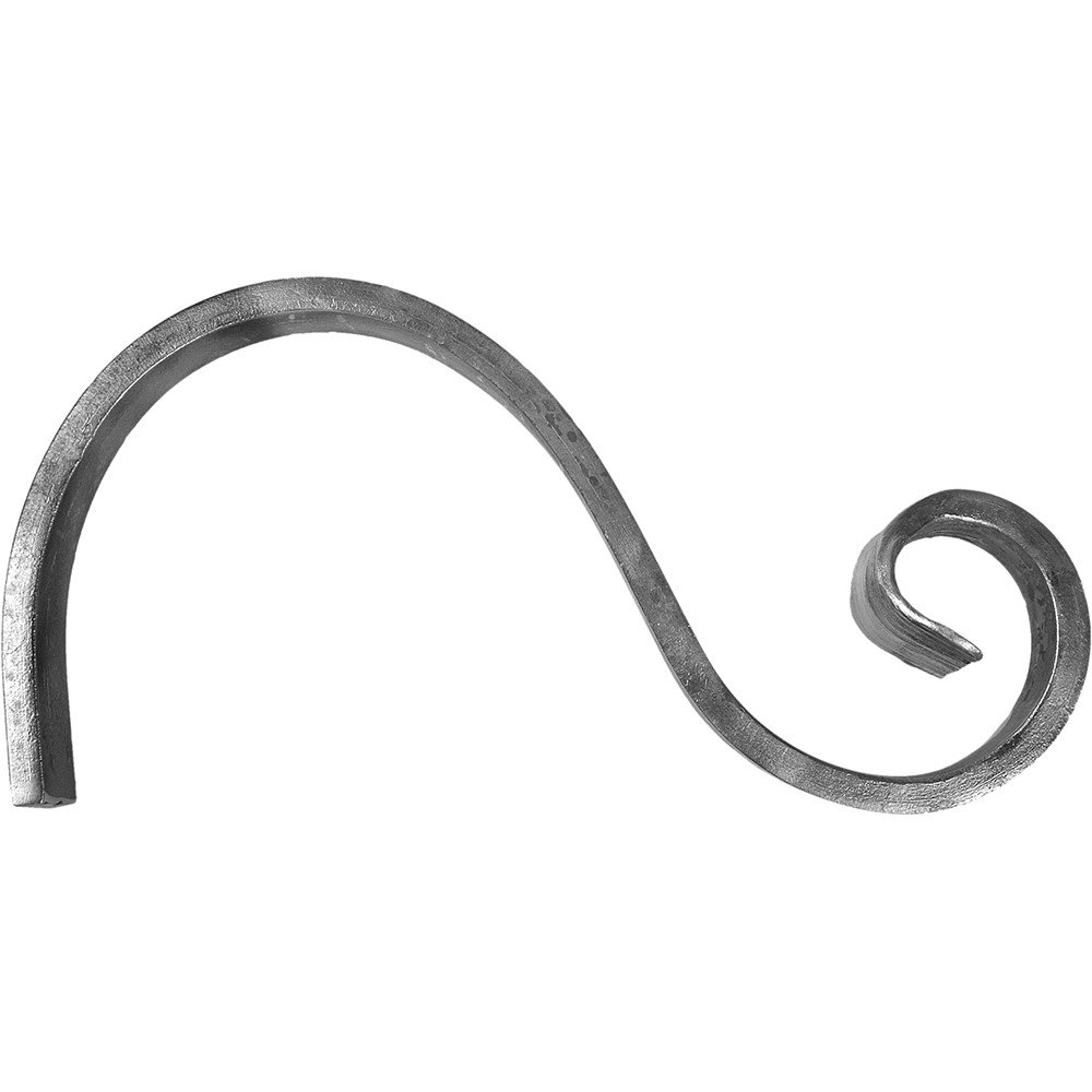 Handrail End - L 150 x H 300mm Smooth - 40x8mm Flat Bar