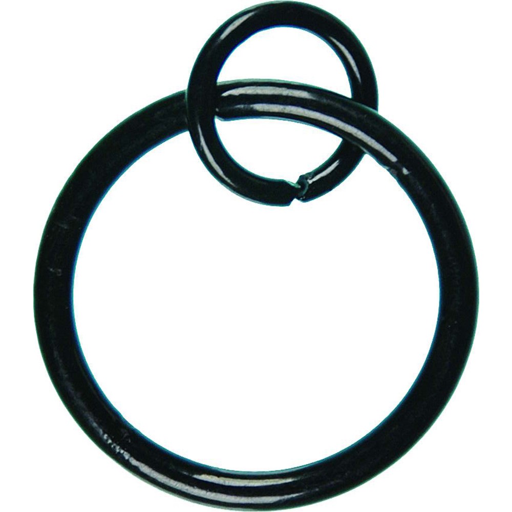 Black Curtain Rod Ring in 5mm Plain Round Bar