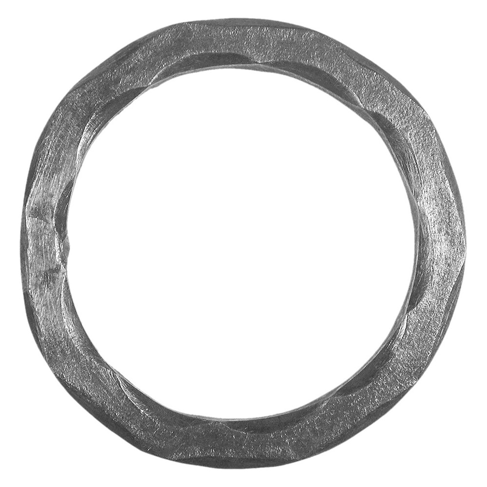 Square Section Circle - Height 100mm Hammered - 12mm Square Bar