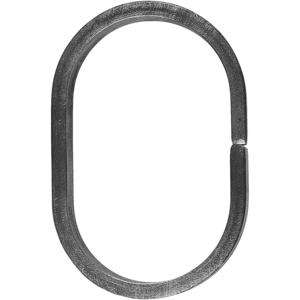 Oval - Height 150 x Length 100mm Smooth - 12mm Square Bar