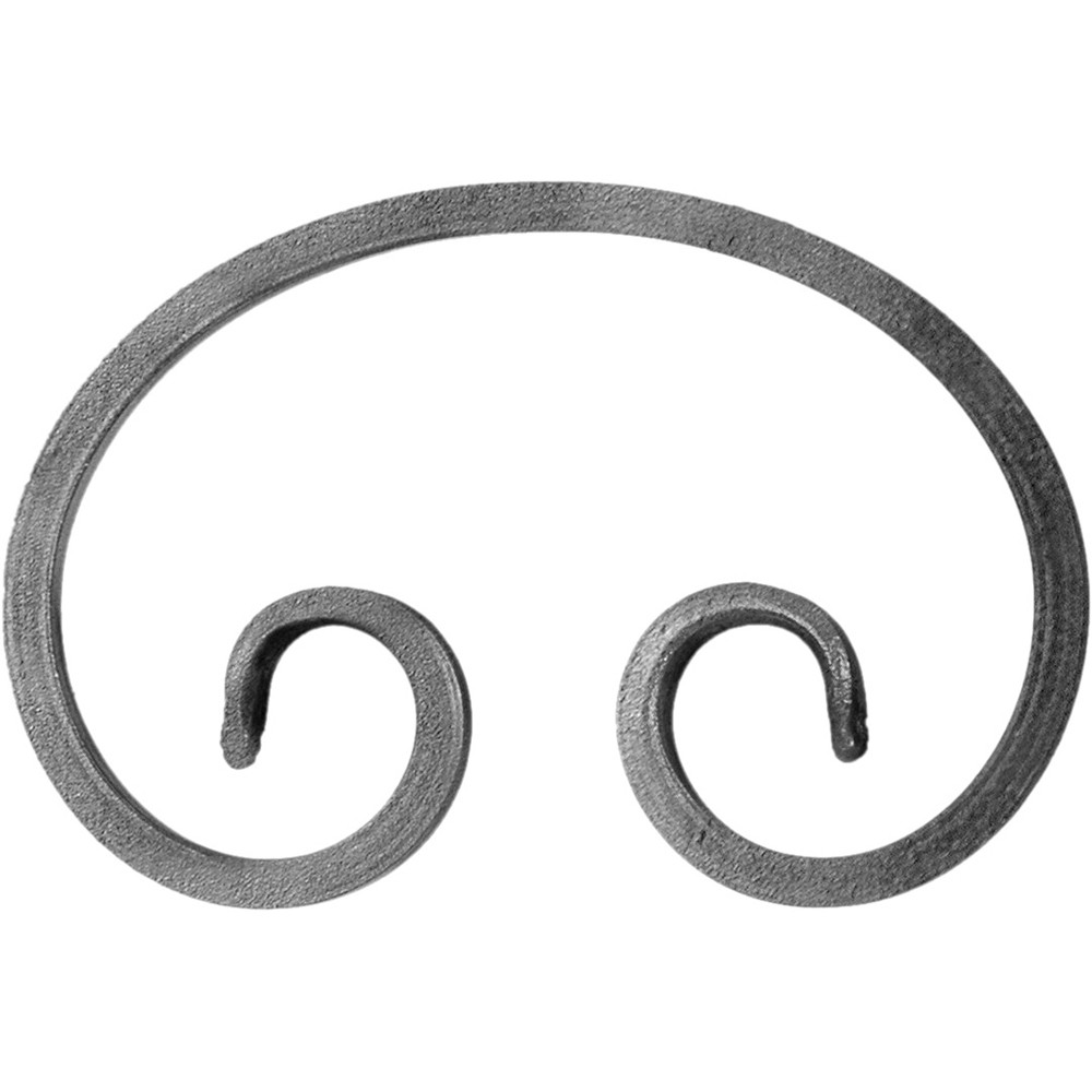 C Scroll - Height 150 x Length 100mm Smooth - 16 x 8mm Flat Bar