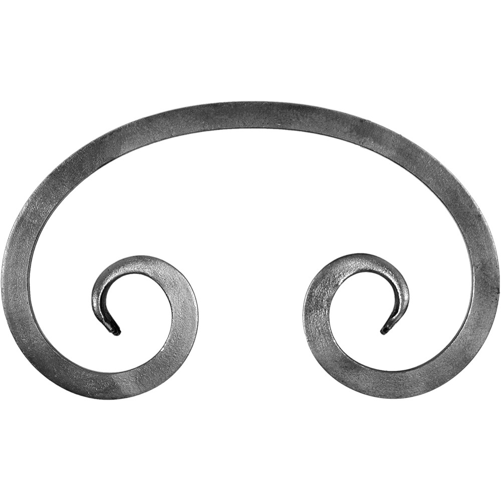 C Scroll - Height 250 x Length 150mm Smooth - 14mm Square Bar