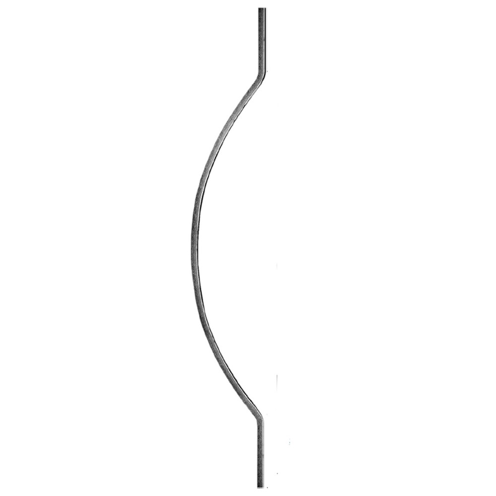 Shaped Bar - Height 1000 x Length 190mm Smooth - 14mm Square Bar