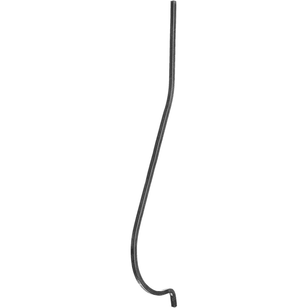 Shaped Bar - Height 1000 x Length 220mm Smooth - 14mm Square Bar