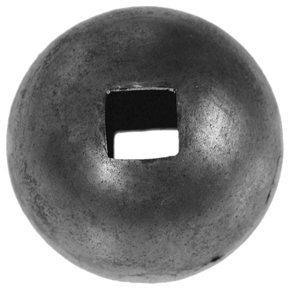 Holed Smooth Sphere - Diameter 60mm Drilled Through To Fit 20mm Square Bar