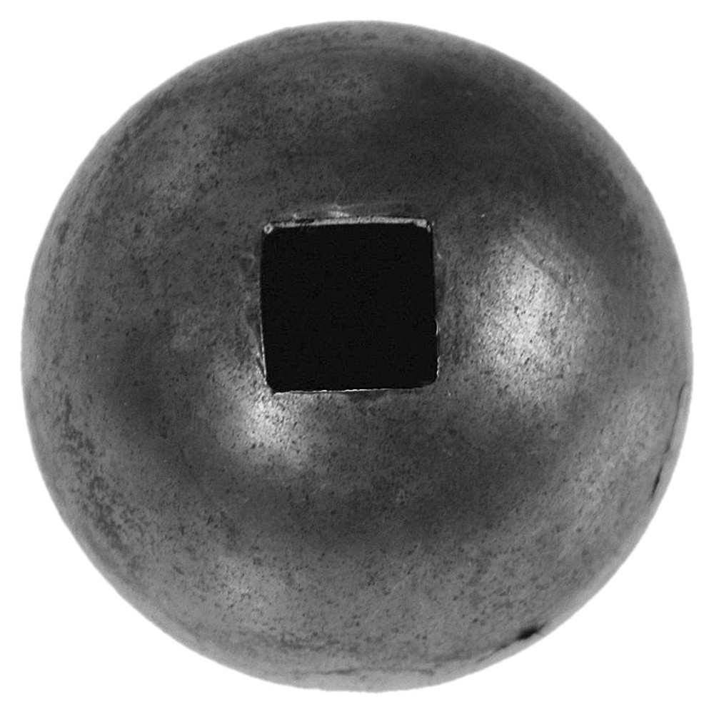 Holed Smooth Sphere - Diameter 50mm Half Drilled To Fit 16mm Square Bar