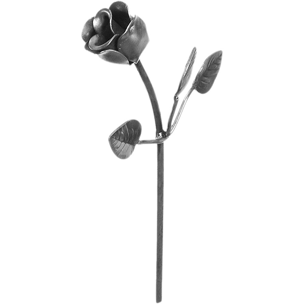 Rose - Height 285 x Width 165mm 170mm Stem