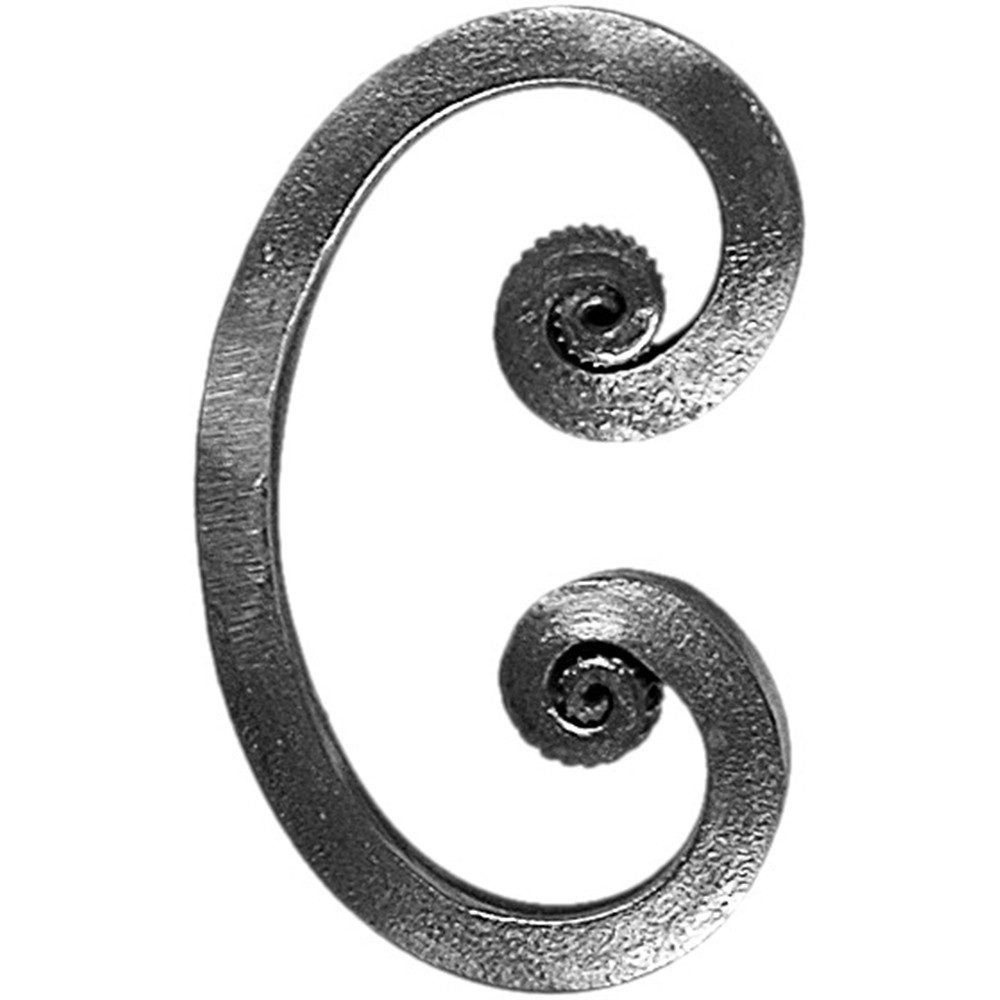 C Scroll - Height 100 x Length 60mm Smooth - 16 x 8mm Flat Bar