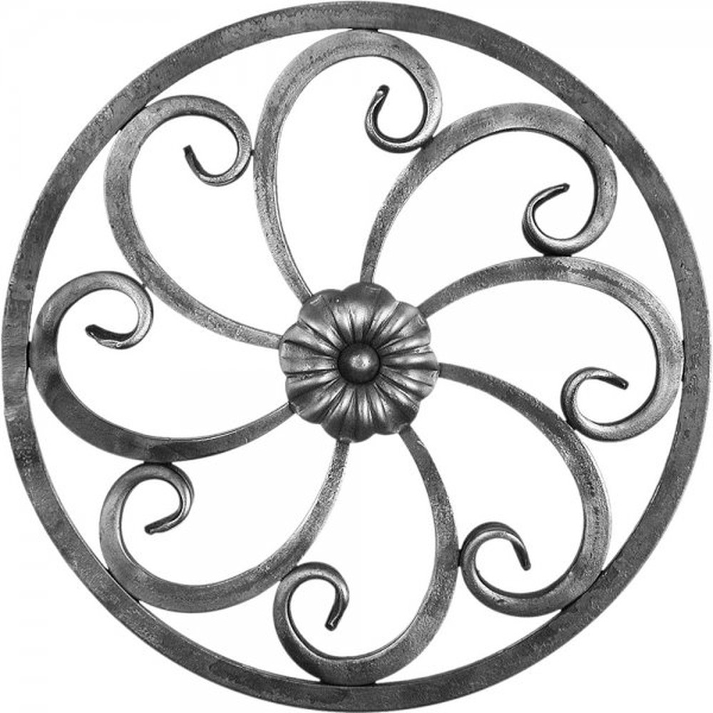 Rosette - Height 295 x Width 295mm Smooth - 12mm Square Bar