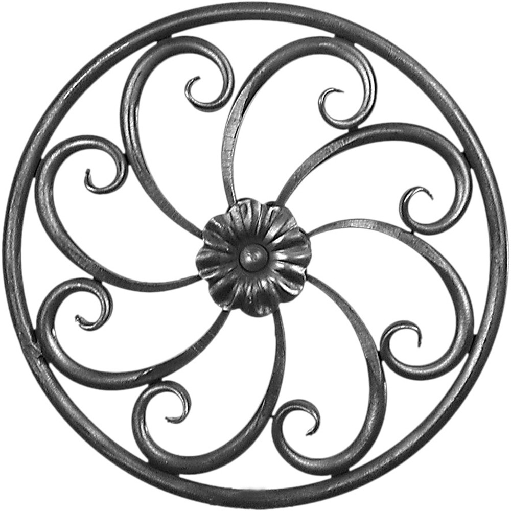 Rosette - Height 295 x Width 295mm Smooth - 12mm Round Bar