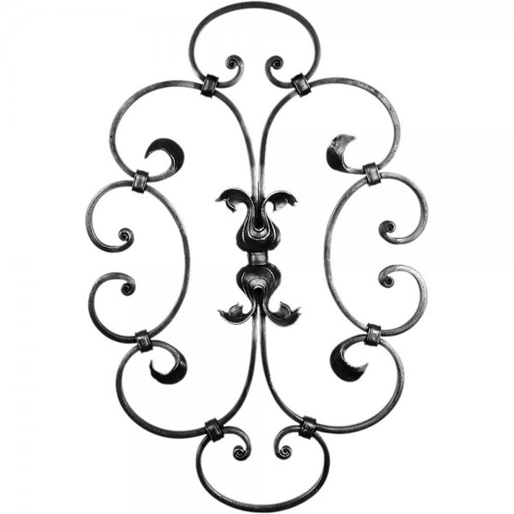 Floral Panel Unit - H 600 x L 400mm Smooth - 16 x 8mm Flat Bar