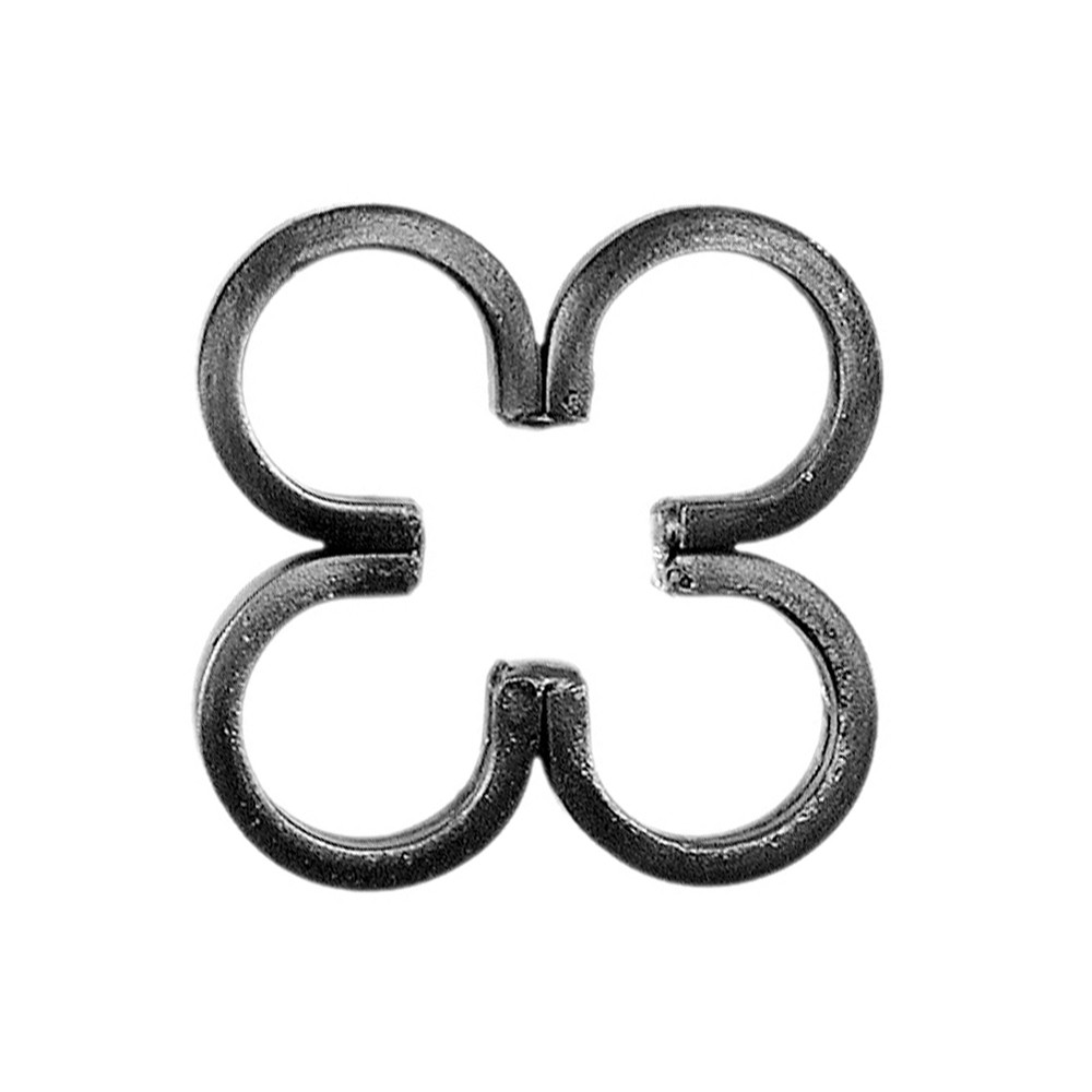 Quatrefoil - Diameter 100mm Smooth - 12 x 6mm Flat Bar