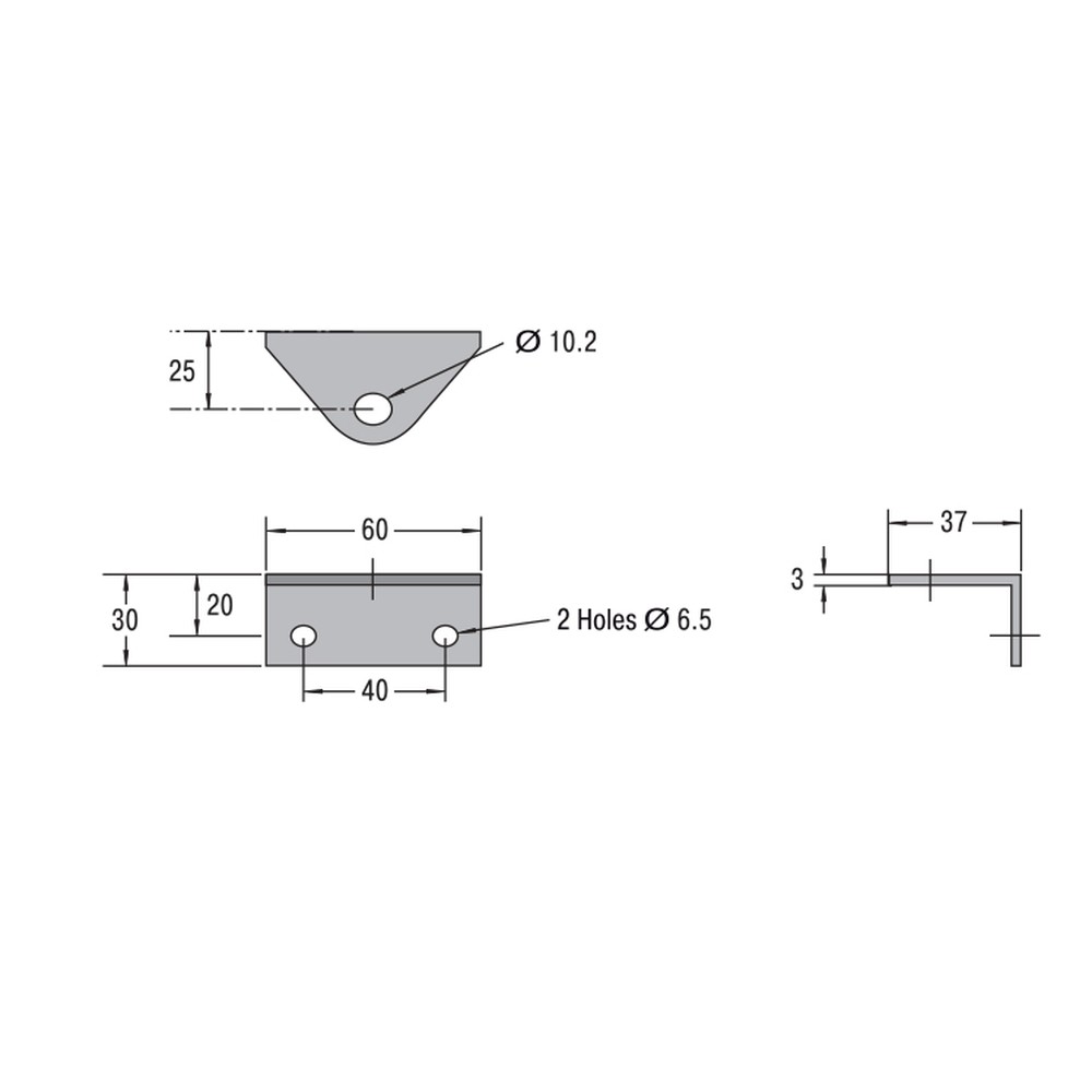 GC10 Mounted Gate Bracket for GSG 22 Gate Gas Closer