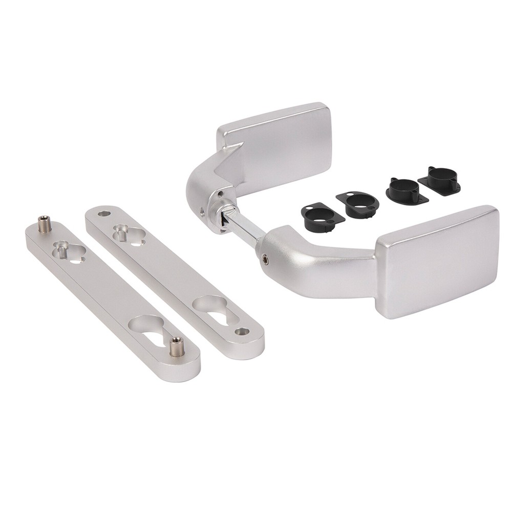 Locinox Aluminium Blocking Handle - Pair Anodised - Fixed and/or Rotating Handle