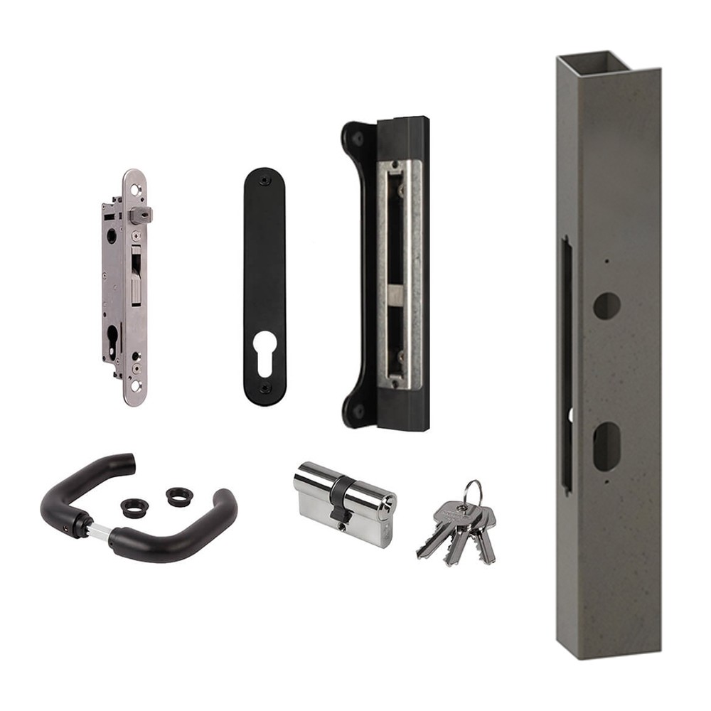 Right Hand Lock Box & Locinox Forty Lock Kit - 60mm Cylinder