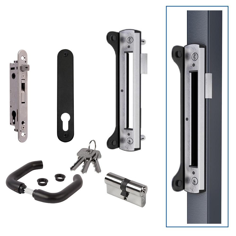 Locinox Forty Lock Kit For 50x40mm & ERW L-Shape Profile With Surface Mount Keep