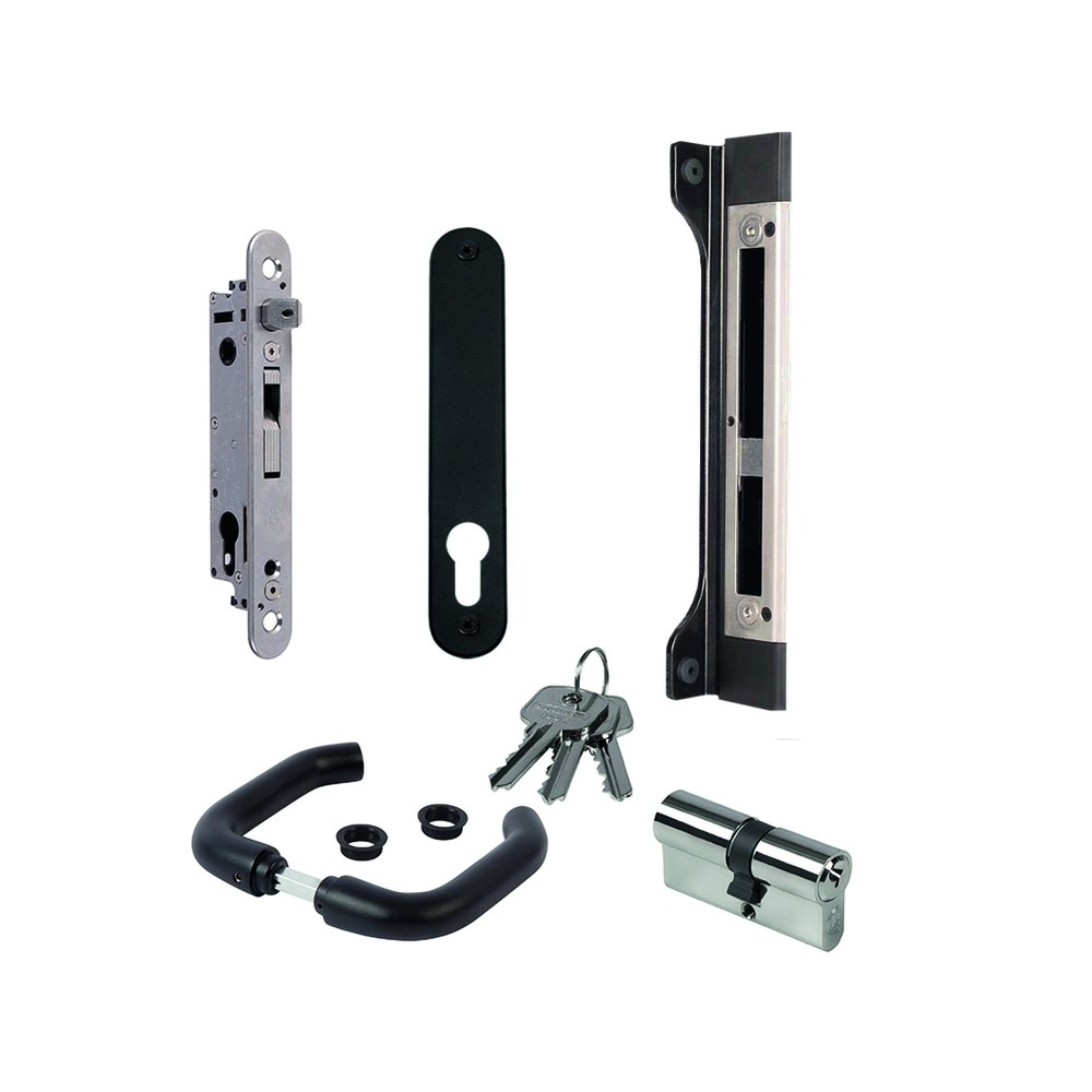 Locinox Forty Lock Kit For 50x40mm & ERW L-Shape Profile With Surface Mount Keep