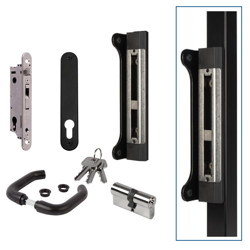Locinox D00000013 Fifty Lock Complete Lock Set Including Handles 50mm Profile