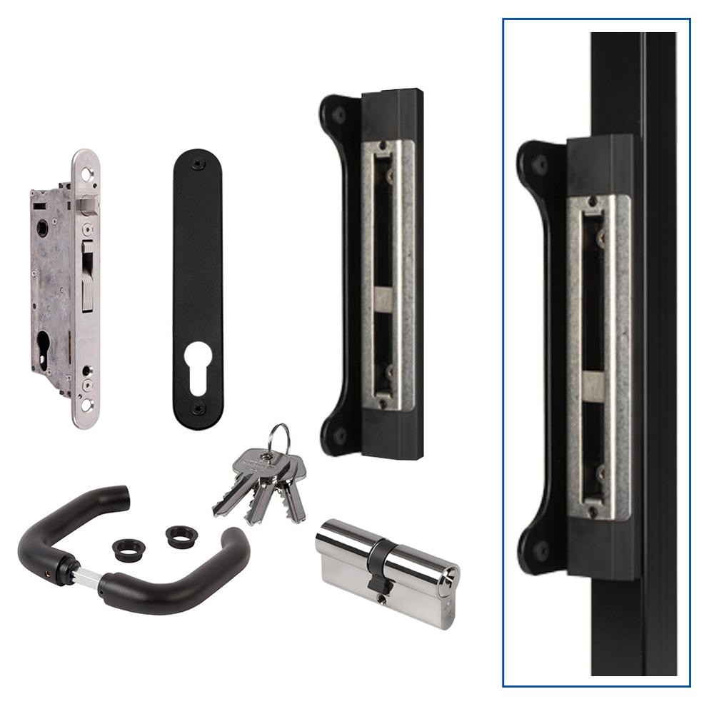Locinox D00000023 Sixty Lock Complete Lock Set Including Handles 60mm Profile