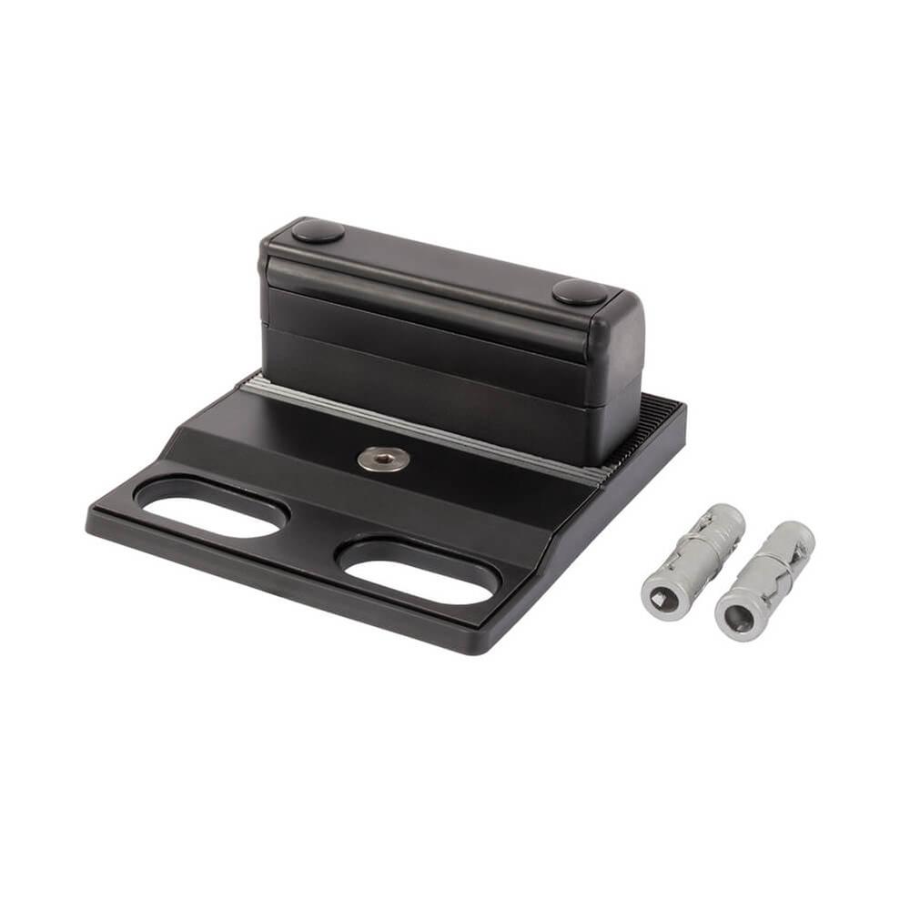Locinox SABO - Off Centred Ground Stop Black Anodised (Bolt Down) - F H Brundle
