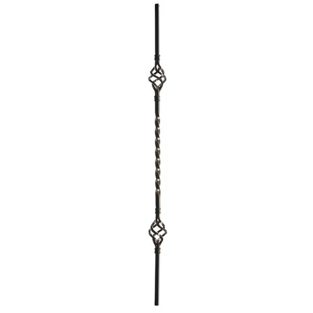 External Powder Coated Bar - L 950mm Double Basket - 12mm Square Bar