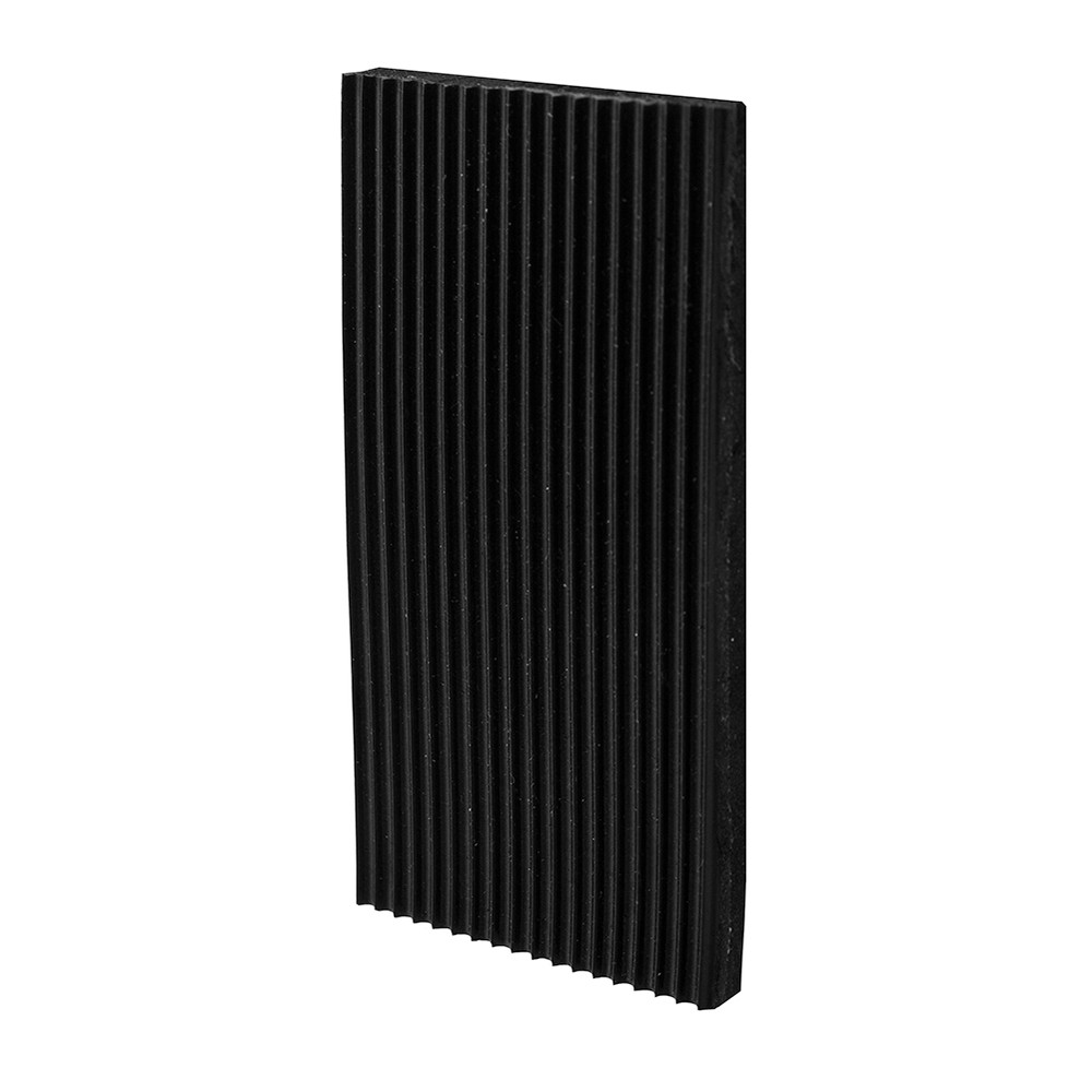 Black Rubber Bump Stop Matting/Sponge Base/Adhesive Back - 100 x 50mm
