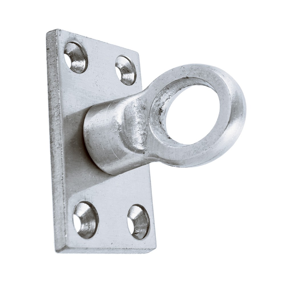 Chrome 28mm Rope Eye Plate Indoor & Outdoor